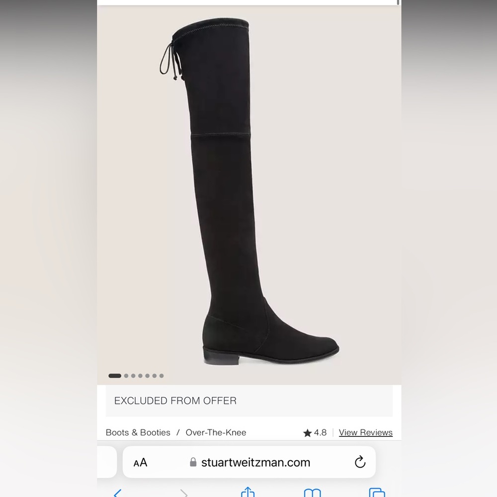Stuart Weitzman Lowland Suede Thigh High Boot - image 6